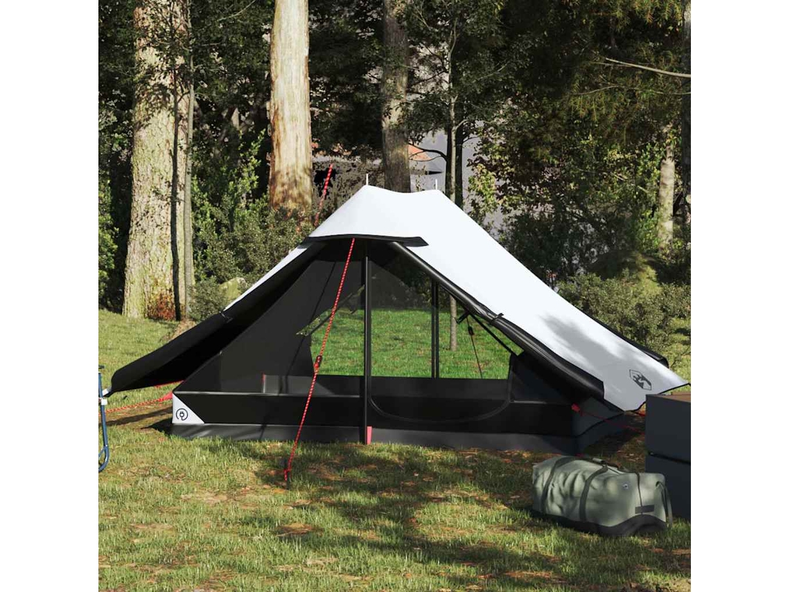 Vidaxl Tenda De Campismo P/ 2 Pessoas Tecido Opaco Impermeável Branco