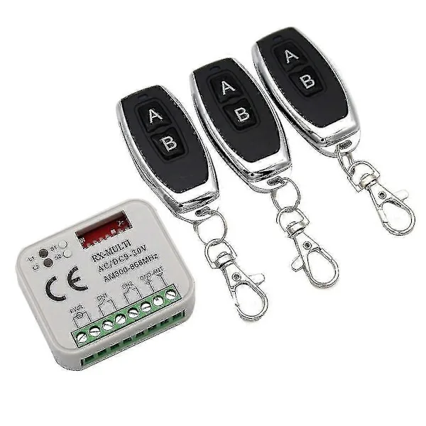 Receptor De Controle Remoto Garageports 433 868mhz Rx Multi 300, 900mhz Ac/dc 9, 30v Com Controle Remoto