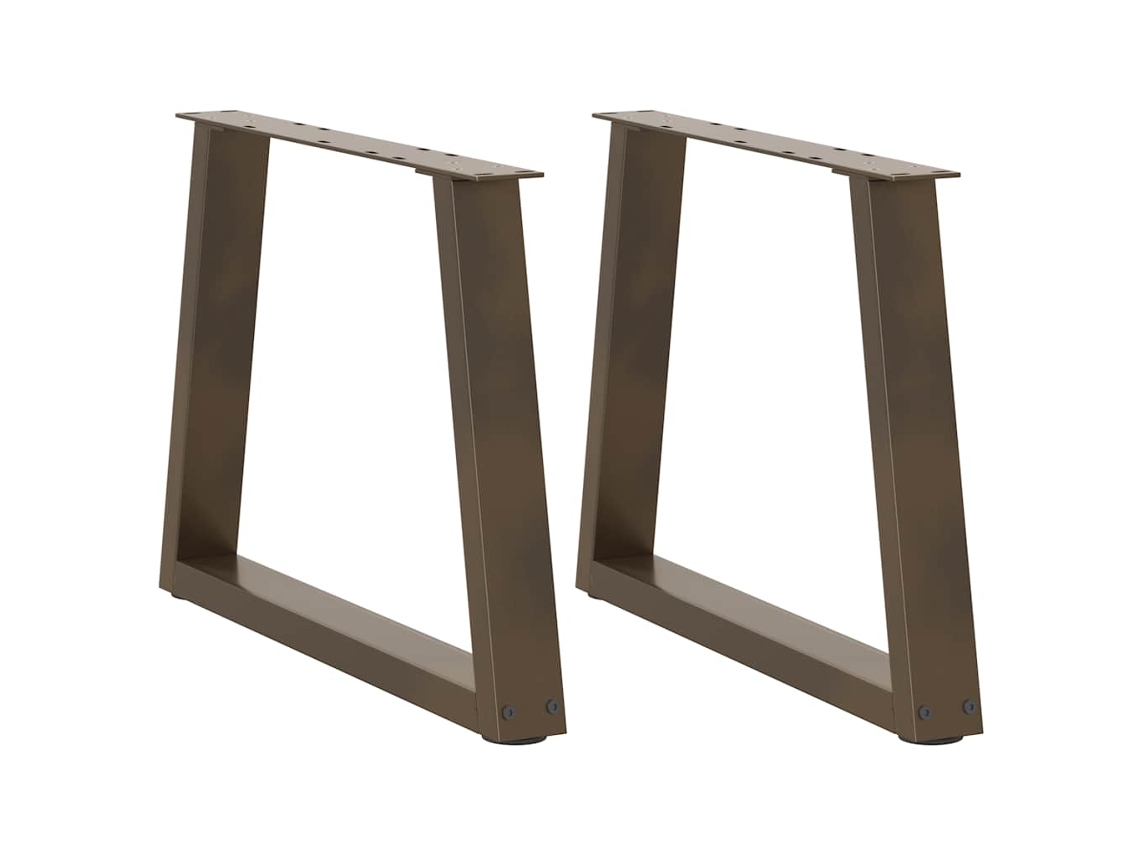 Vidaxl Pés Para Mesa De Centro Em Formato De V, 2 Peças, Aço Natural, 50x(42-43,3) Cm, Aço