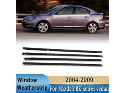 Tira De Vedação Para Mazda 3 2004-2009, 4 Peças De Externa Para Janelas, De Acabamento Para Vidros Dianteiros E Traseiros, À Prova D'água