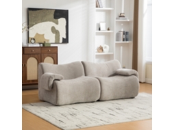 Cinza: Sofá Modular Em Chenille, 30d, Antiderrapante, Ideal Para Sala De Estar