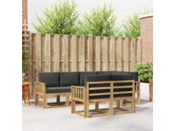 Vidaxl Conjunto De Sofás Para Exterior 7 Pcs Branco E Antracite