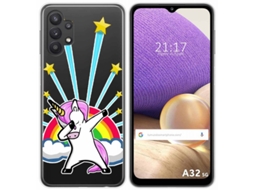 Capa Samsung Galaxy A32 5G TUMUNDOSMARTPHONE Desenhos Transparente Multicor