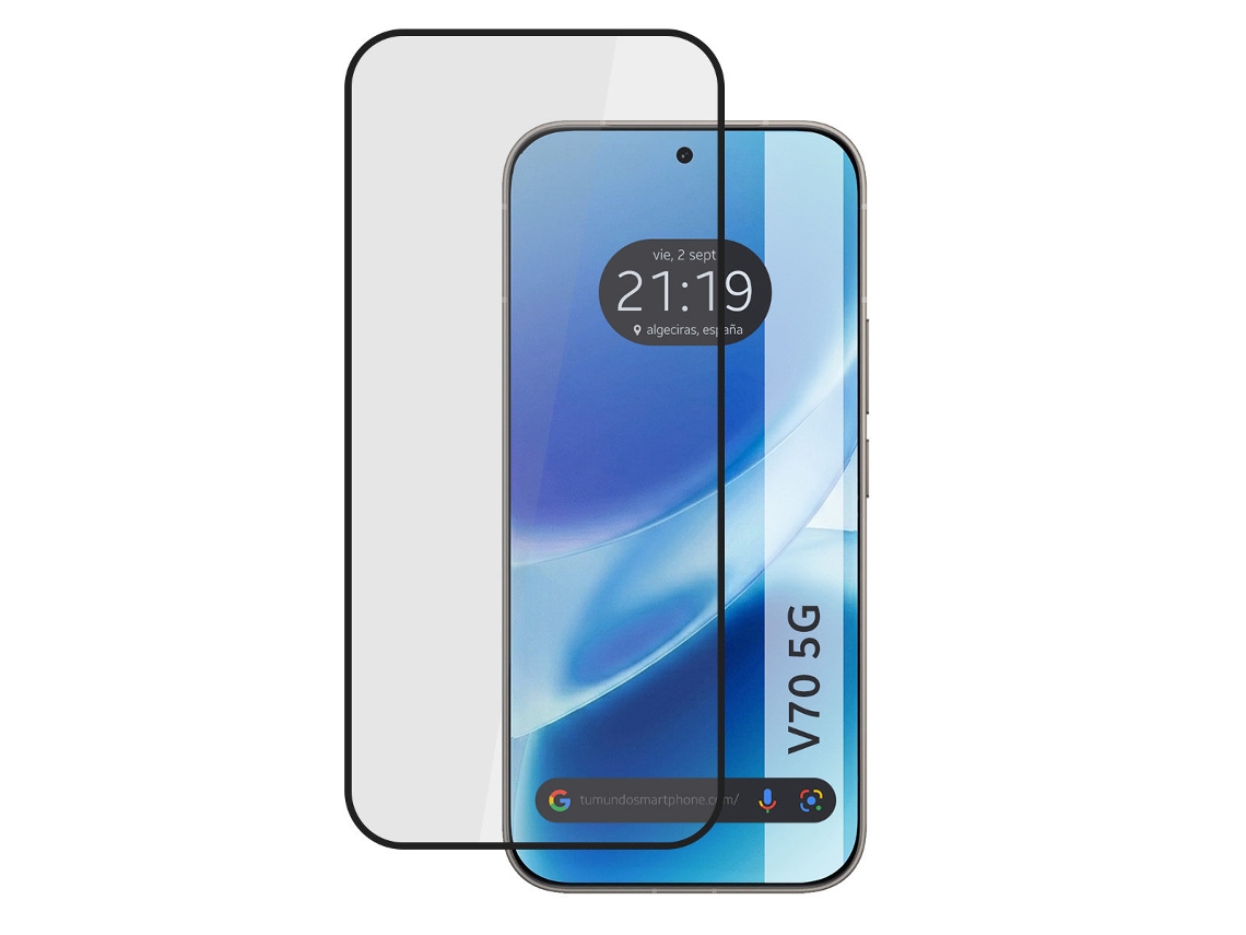 Película Tumundosmartphone Protetora De Ecrã De Vidro Temperado 5d Com Cola Total Para Vivo V70 5g