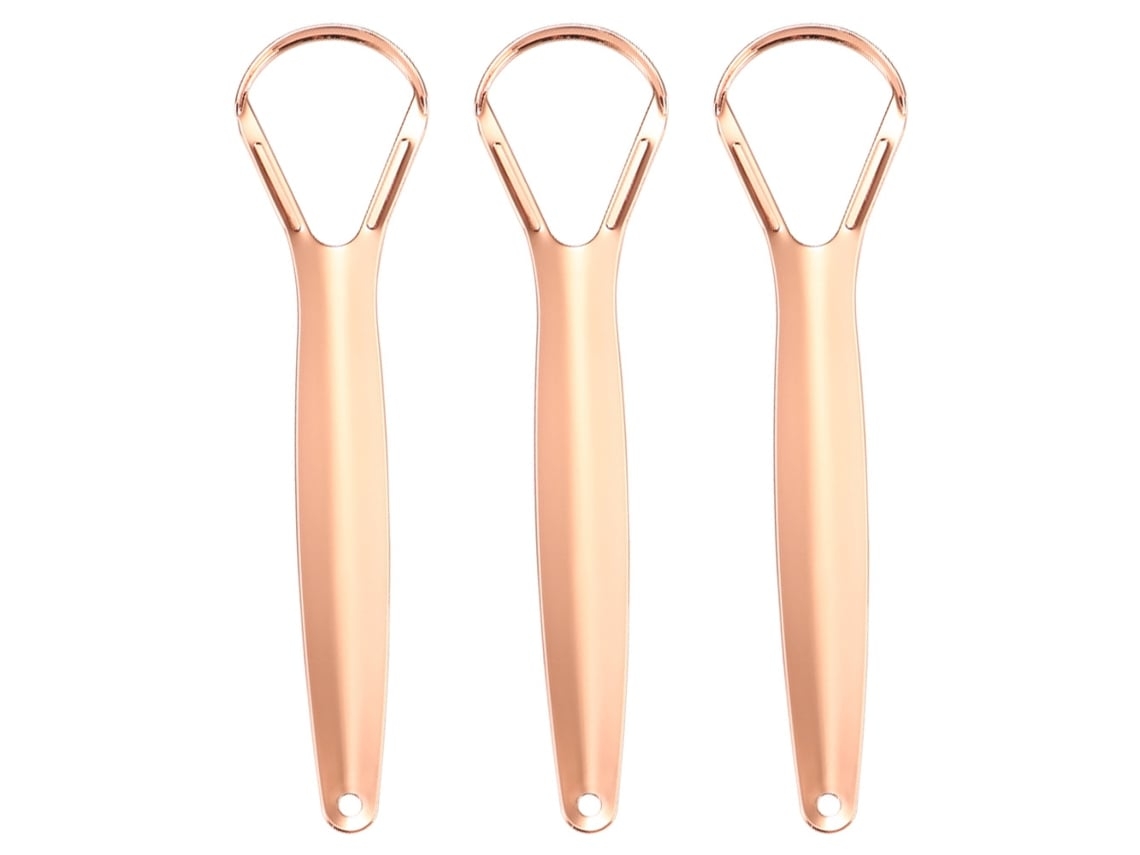 Kit Raspador de Língua, Incluindo 3 Raspadores de Língua em Aço Inoxidável, Compacto, Recarregável, Uso Diário, Higiênico, Compacto, Reca STELASPLEN