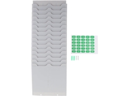 Prateleira de Parede Telescópica Amosfun com 30 Compartimentos em Plástico Flexível, Porta cartões Ponto Flexí