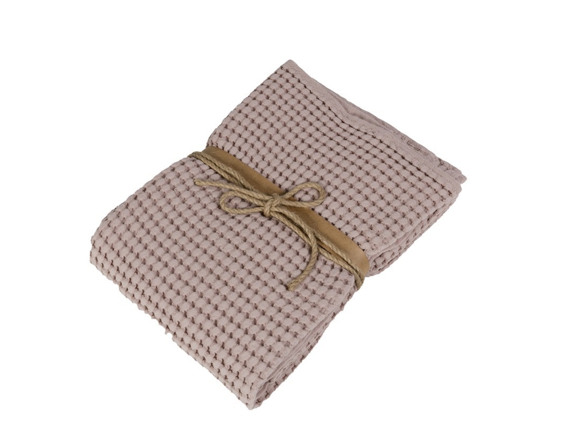 Telo Bagno Fazzini In Cotone 100 Con Trattamento Stone Washed Rosa Boho