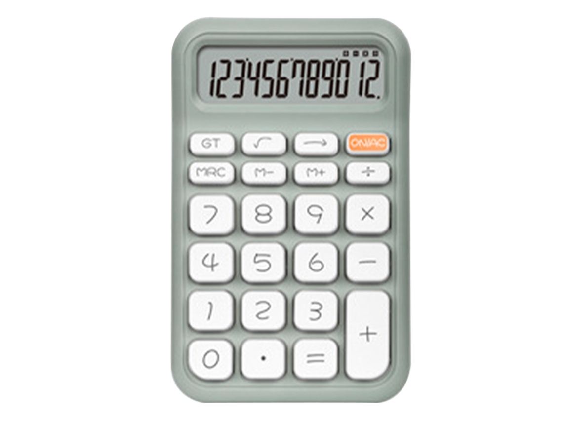 Calculadora De Bolso De 12 Dígitos Com Bloco De Notas Para Estudantes E Escritório Verde