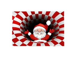 Tapete de Porta de Banheiro Série de Natal Decorações de Natal