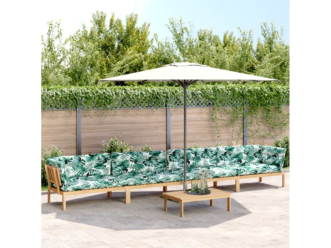 Vidaxl 5 Pcs Móveis De Paletes P/ Jardim Com Almofadões Acácia Maciça