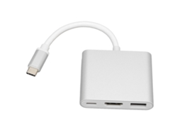 Adaptador (type-c Para Hdmi Usb) Adaptador 3 Em 1