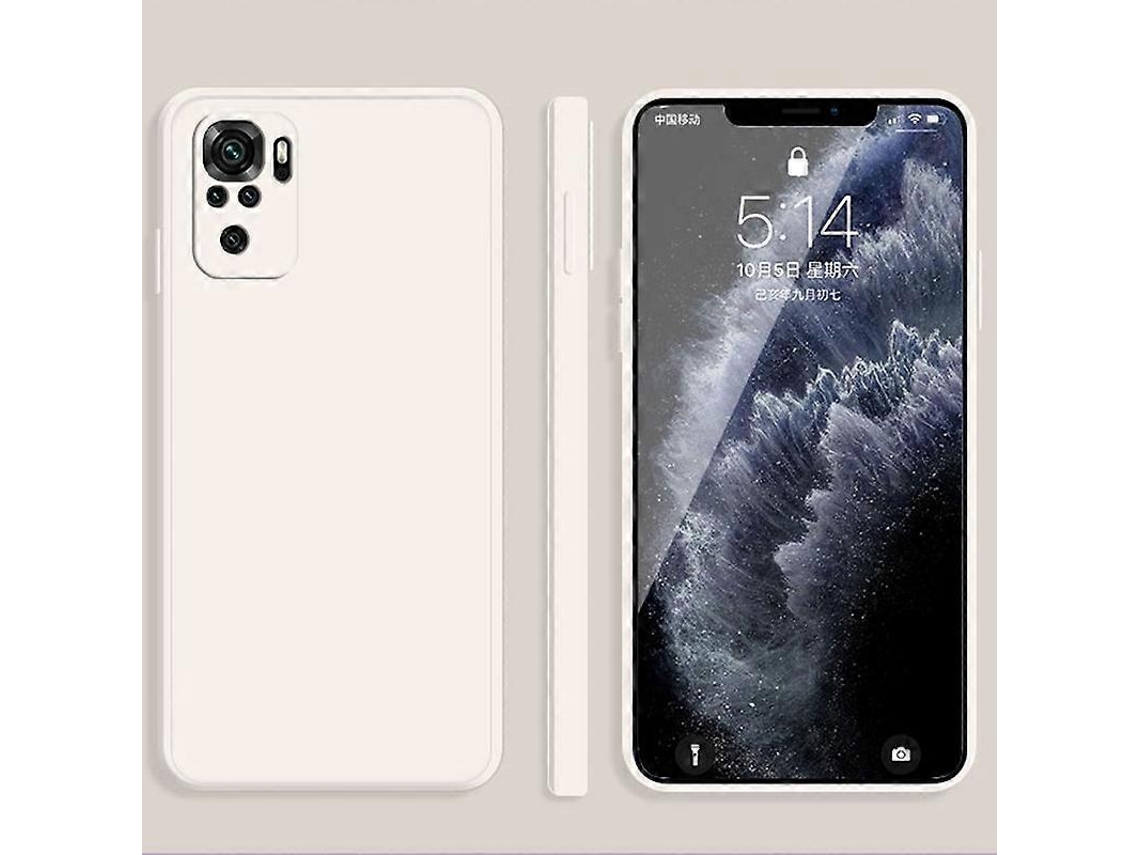 Capa Protetora De Silicone Líquido Sintético De Cor Sólida Com Bordas Retas, Resistente A Quedas E Com Cobertura Total Para Xiaomi Redmi Note 10 (verd