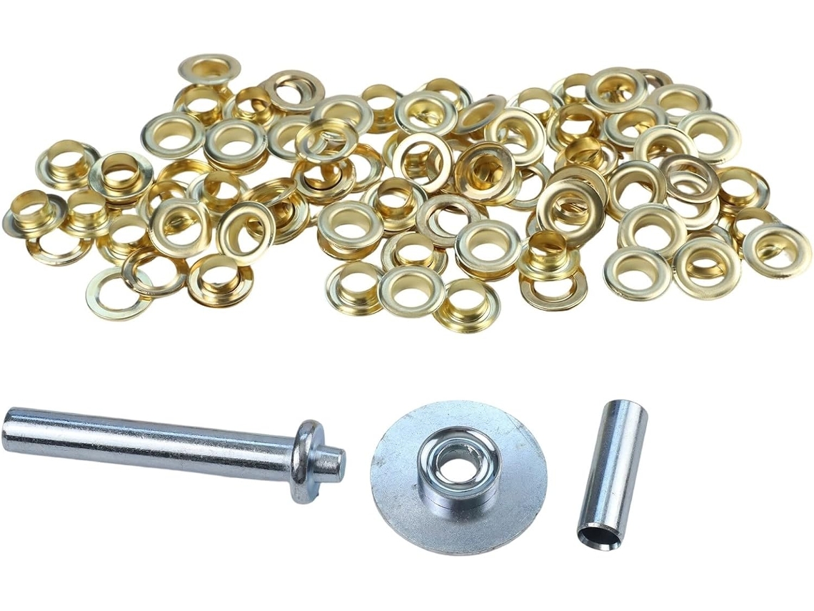 Kit de Reparação Com 103 Peças Ilhós Latão, Incluindo 50 Conjuntos 12 Mm