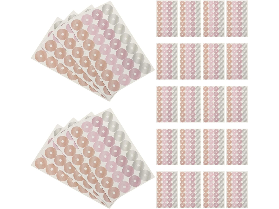 Adesivos De Reforço Para Furos Em Papel Holibanna, 40 Folhas Metálicas Autoadesivas Redondas, Protetores Para Cadernos E
