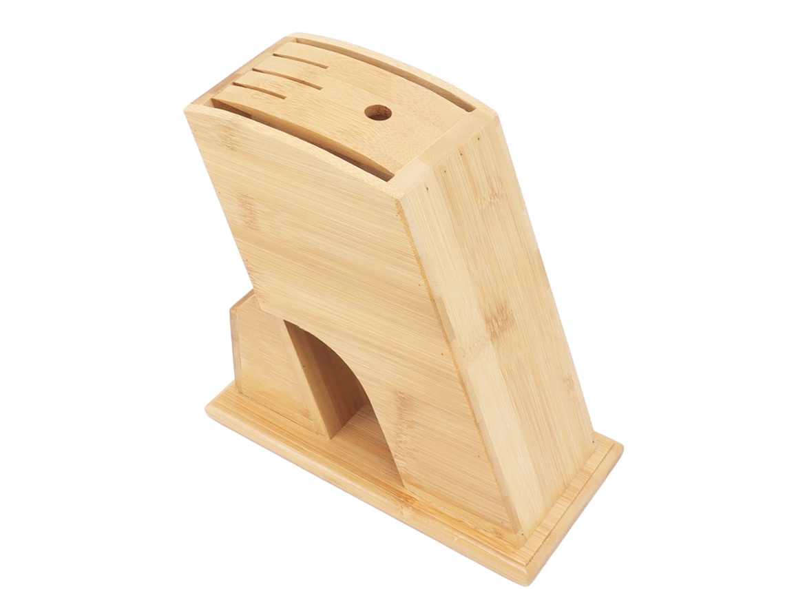 Porta Cuchillos De Bambú Para Cocina, Bloque De Almacenamiento De Cuchillos Hueco Para Hogar