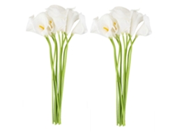 Buquê De Casamento Calla Bridal Latex Real Touch 20 Cabeças Branco Kc51