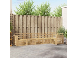 Vidaxl Conjunto De Sofás Para Exterior 6 Unid. Branco