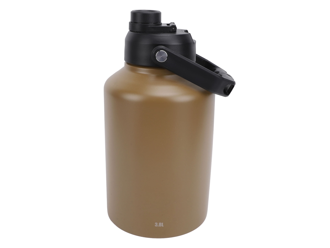 Garrafa De Água Esportiva 3.8l Inox Isolada Camping Treinos Verde Musgo