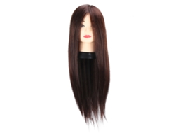 Cabeça De Manequim Para Cabeleireiro De Cabelo Marrom Escuro Para Prática