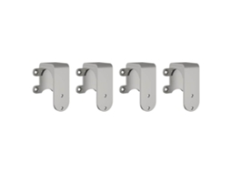 Vidaxl Barn Door Bypass Brackets 4 Pcs Trilhos Redondos Aço Inoxidável