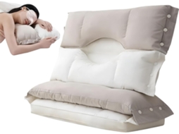 Travesseiro Genérico para Cama, Ergonômico e Respirável de Camada Dupla Quem Dorme Lado Mulheres, CHABERLU