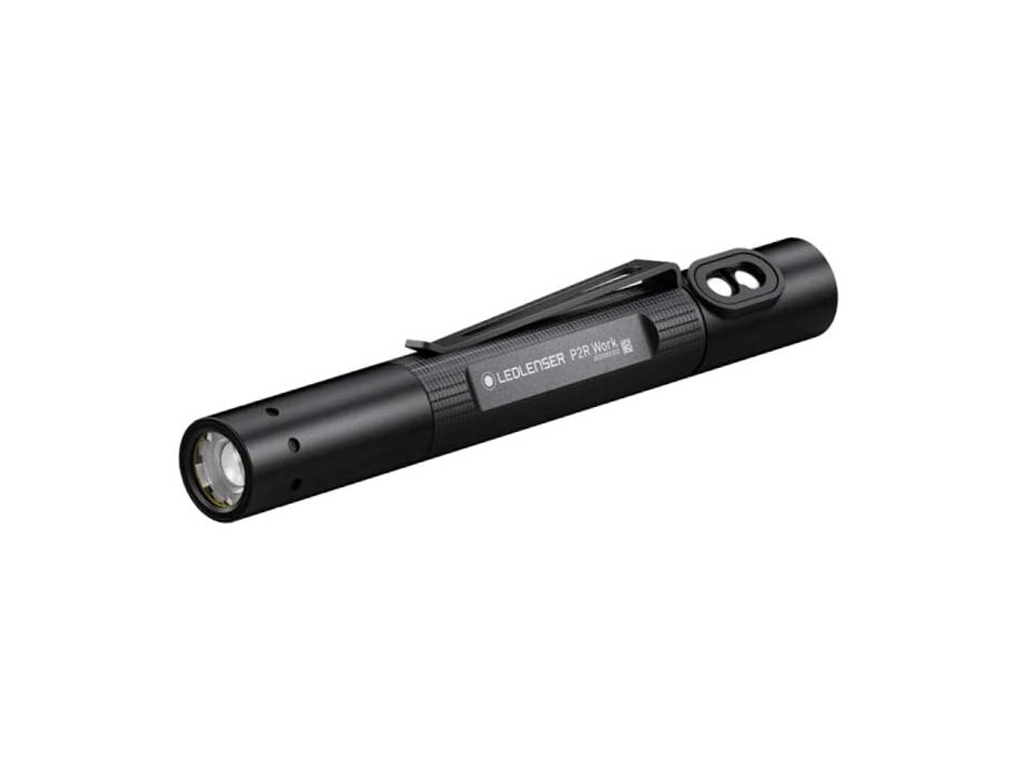 Lanterna LED LENSER P2R Work Torch Recarregável Flashlight P Series 110 Lumen 90M Beam