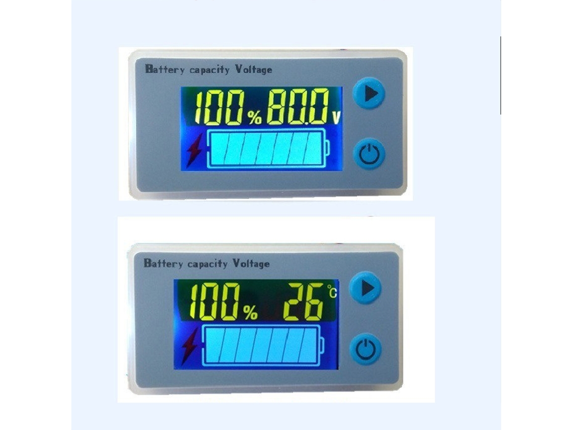 Laxiscreed Voltímetro De Bateria Automóvel Com Tela Lcd E Indicação De Carga