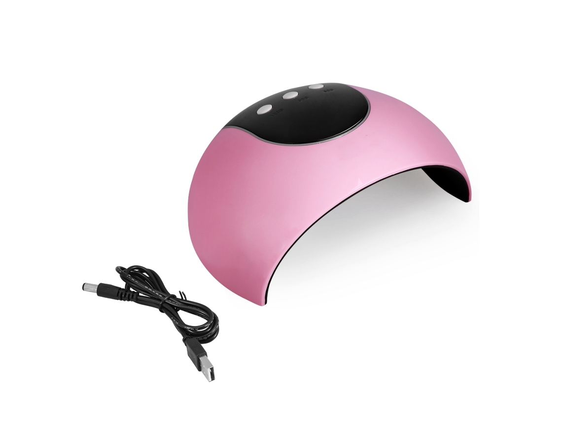 Lâmpada De Cura Uv Led Para Unhas 24w Com Sensor Automático Secador De Esmalte Em Gel Arte De Unhas Rosa