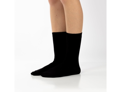 Pack 3 Pares Meias Lisas Preto Em Bambu Apollo Sockswear (39 42)