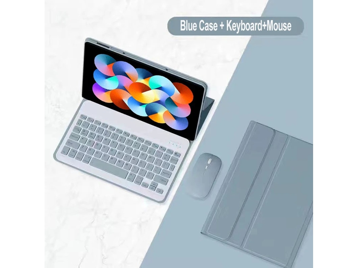 Capa Teclado Panoona Para Redmi Pad 2 Pro 12,1 Polegadas, Com Teclado Magnético E Rato Bluetooth Azul
