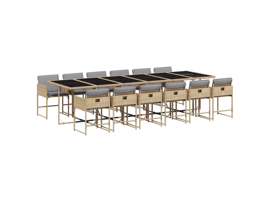 Garden Dining Set, Garden Dining Sets Vidaxl Bege Rattan / Vime (n/a)