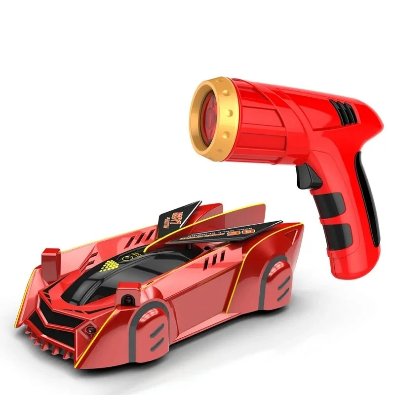 (vermelho) Controle Remoto Sem Fio Sensor Infravermelho Perseguir Luz Carro De Escalada Parede Carro Elétrico Anti-gravidade