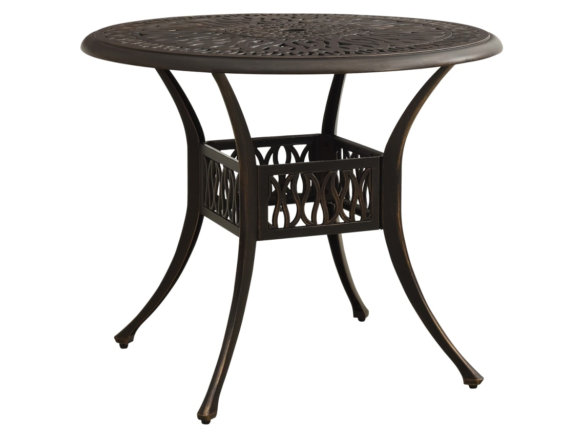 Vidaxl Mesa De Jardim 90x90x74 Cm Alumínio Fundido Bronze