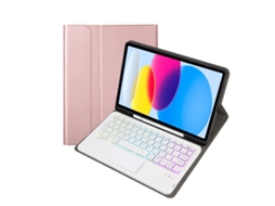Capa Com Teclado Bluetooth Retroiluminado E Slot Para Caneta Para Ipad Pro 10.5 Pol. Layout Pt