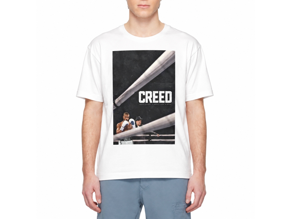 Rockinstone Rocky Movie Creed Poster White Adult T-shirt Size:m