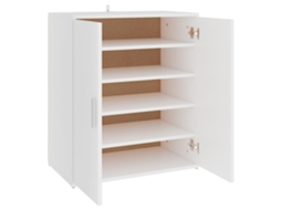 Shoe Cabinet, Shoe Cabinets Vidaxl Branco Madeira Processada (60 X 35 X 70 Cm)