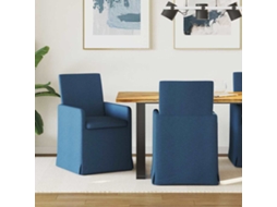Vidaxl Cadeiras De Jantar 2 Unid. Tecido Azul 57 X 67 X 95 Cm