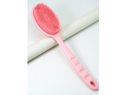 Escova de Banho com Cabo Longo, Escova de Banho Esfoliante, Escova de Limpeza, Massageador Corporal MDUG (rosa)