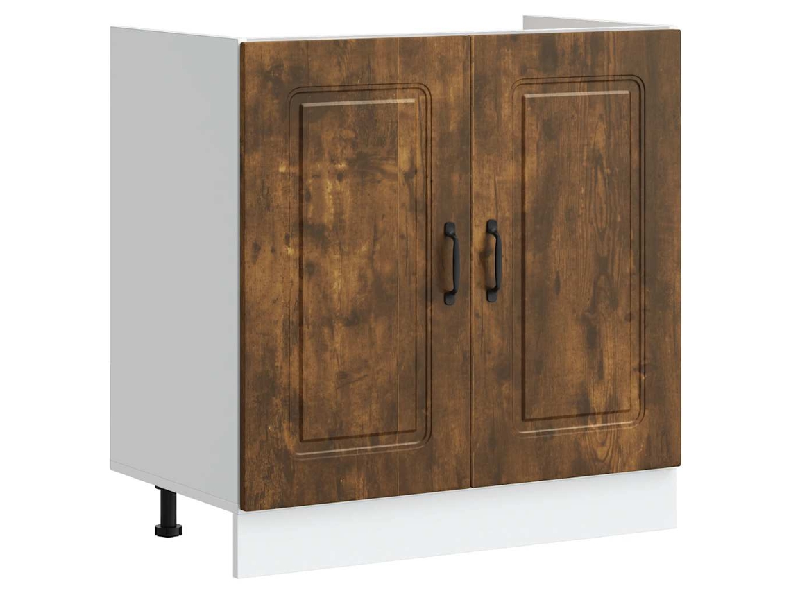 Sink Base Cabinet, Sink Base Cabinets Vidaxl Marrom Madeira Processada (n/a)