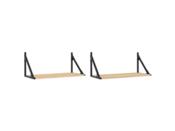 Wall Shelf, Wall Shelves Vidaxl Marrom Madeira Processada (60 X 25 X 25.5 Cm)