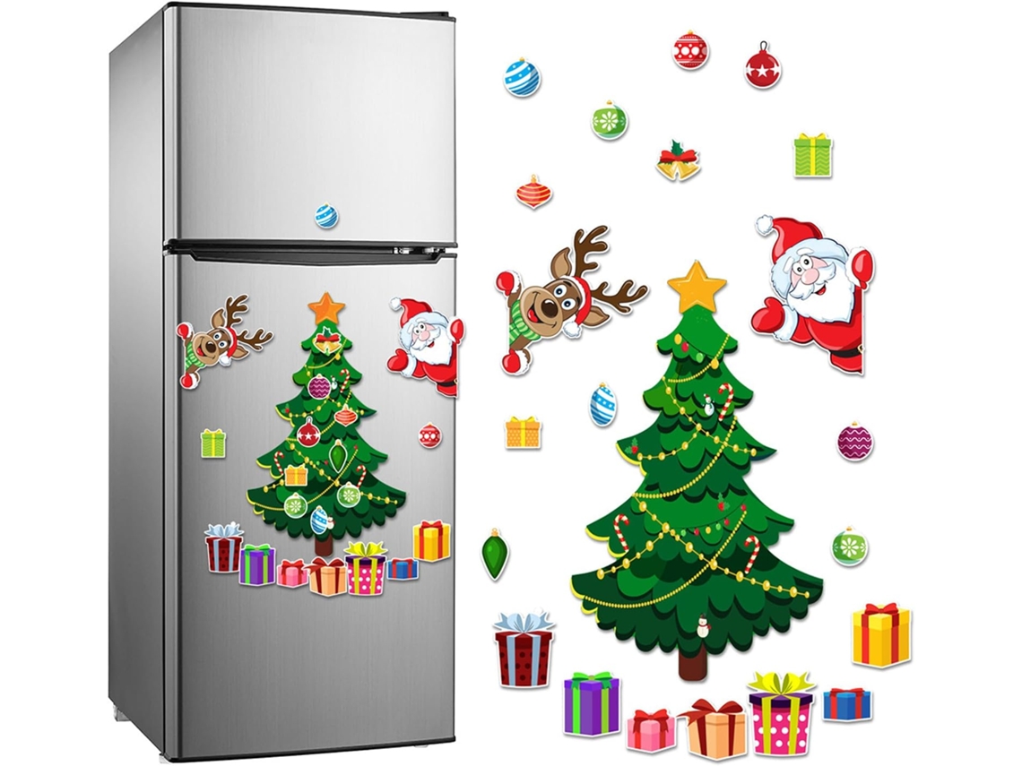 Ímãs De Geladeira Decorativos, Ímã De Geladeira Reutilizável Em Formato Árvore Natal