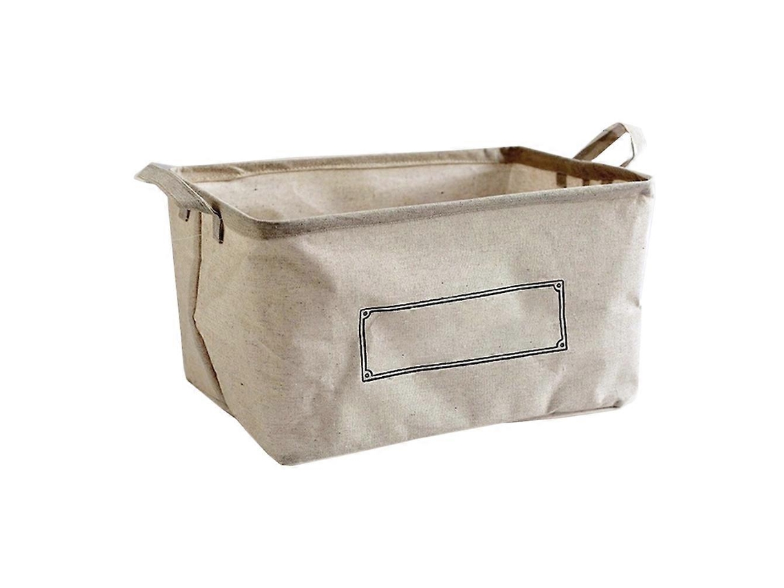 Caixa Organizadora Dobrável De Linho Bege, 28 X 21,5 X 17 Cm, Para Brinquedos Infantis, Uso Doméstico, 1 Conjunto Olysi Shop