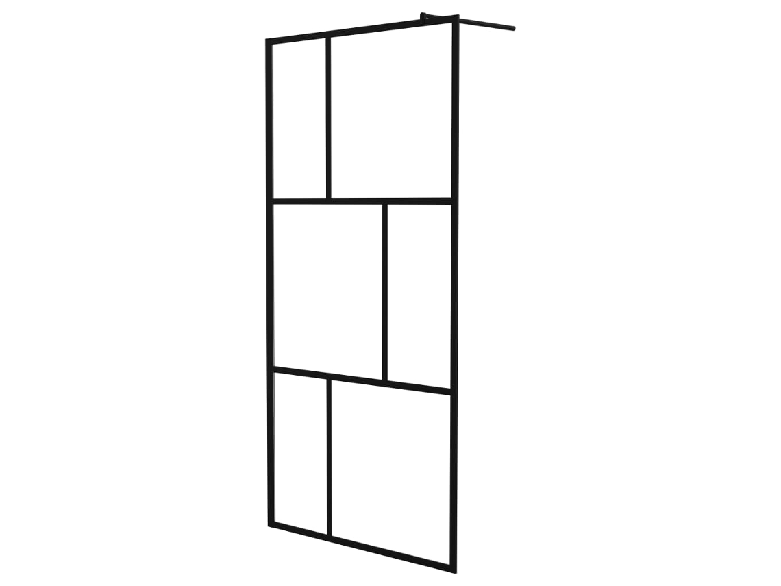 Shower Wall, Shower Walls Vidaxl Preto Vidro (100 X 195 Cm)