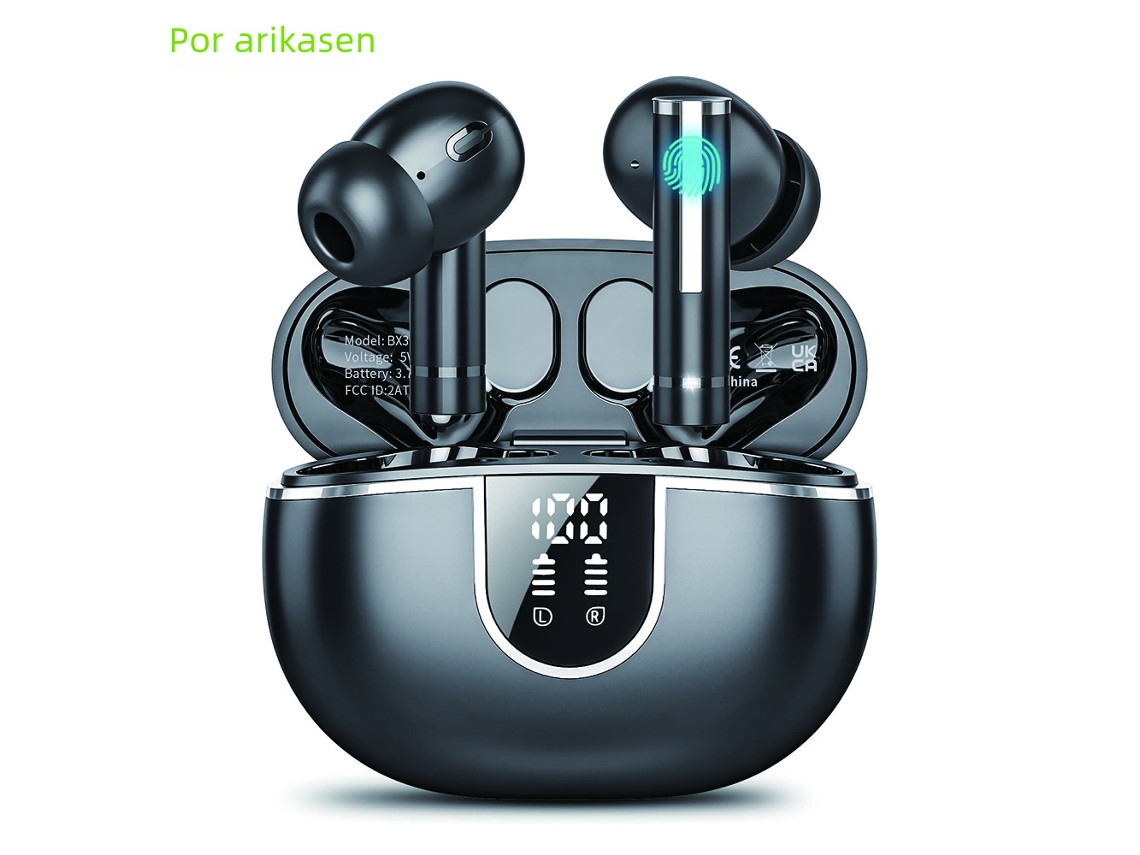 Fones de Ouvido Sem Fio MDUG com design de orelhas de gato, som estéreo, microfone e couro legítimo (roxo)