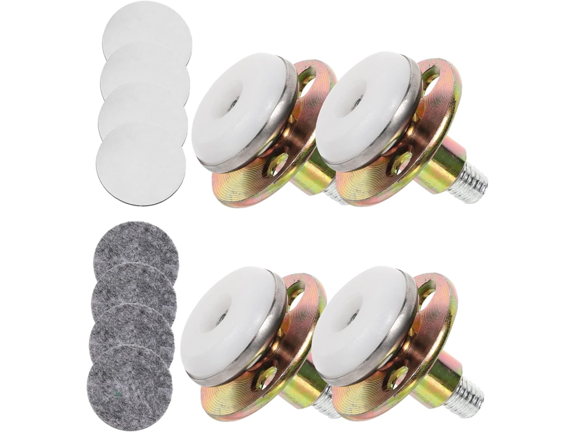Conjunto De 4 Niveladores Pés Móveis Reforçados Com Função Anti Vibração, Almofadas Niveladoras Ajustáveis De Tamanho