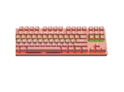 Teclado Mecânico Rosa K300 Com Fio Azul Vermelho Ombro Gamer Desktop 87 Teclas Teclado Luminoso Para Computador Slowmoose