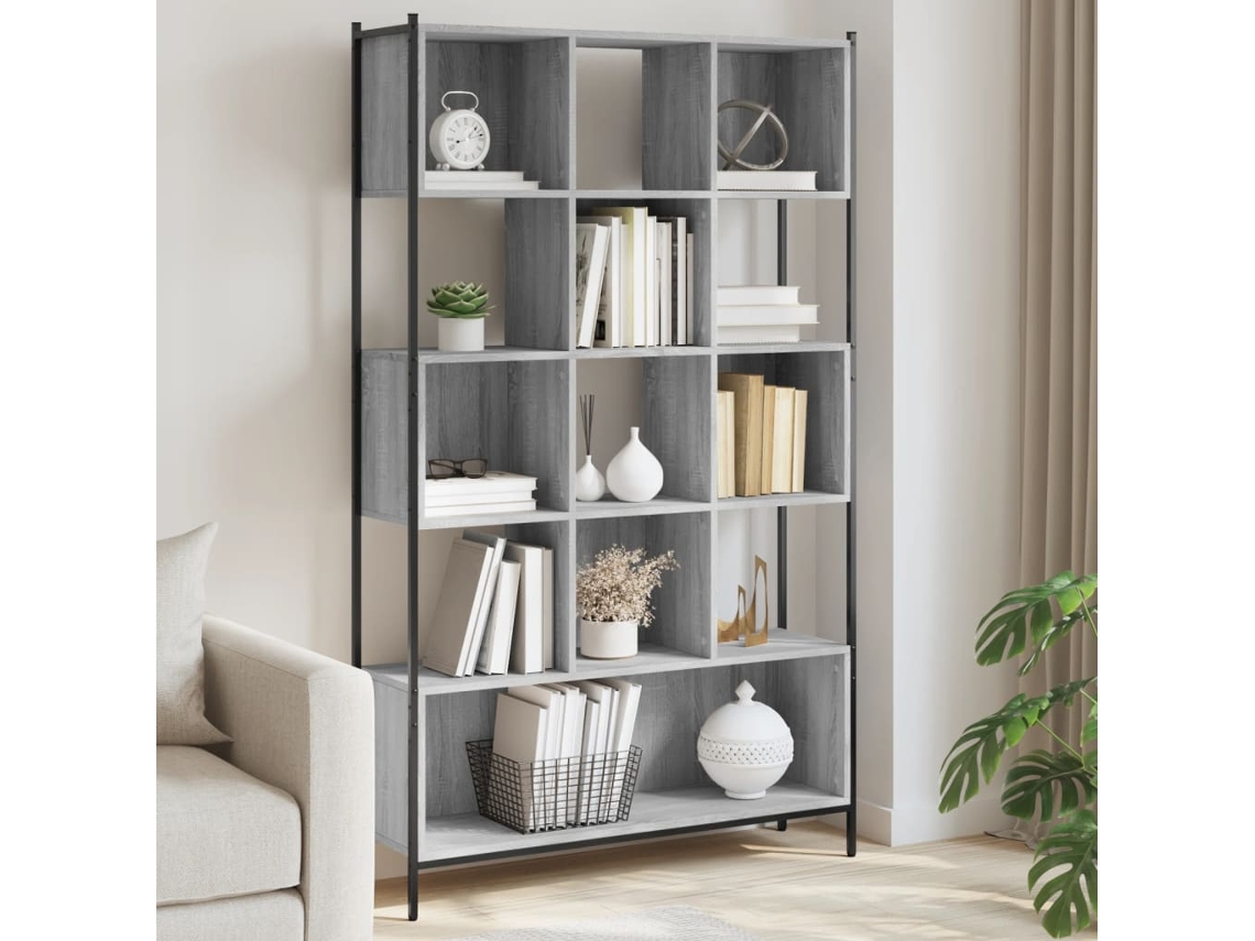 Vidaxl Estante 102x28x172 Cm Derivados De Madeira Cinzento Sonoma