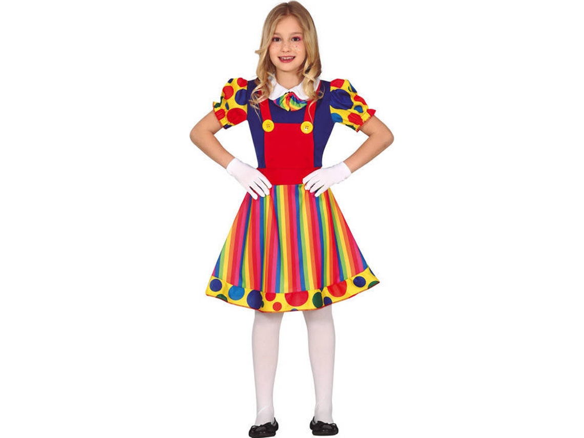 Fato de Menina GUIRCA palhaço engraçado (Tam: 3-4 Anos)