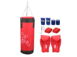 Bolsa De Areia Para Treinamento Infantil Sanda Boxe Tailandês Taekwondo Suspensa Vermelha 3 Camadas