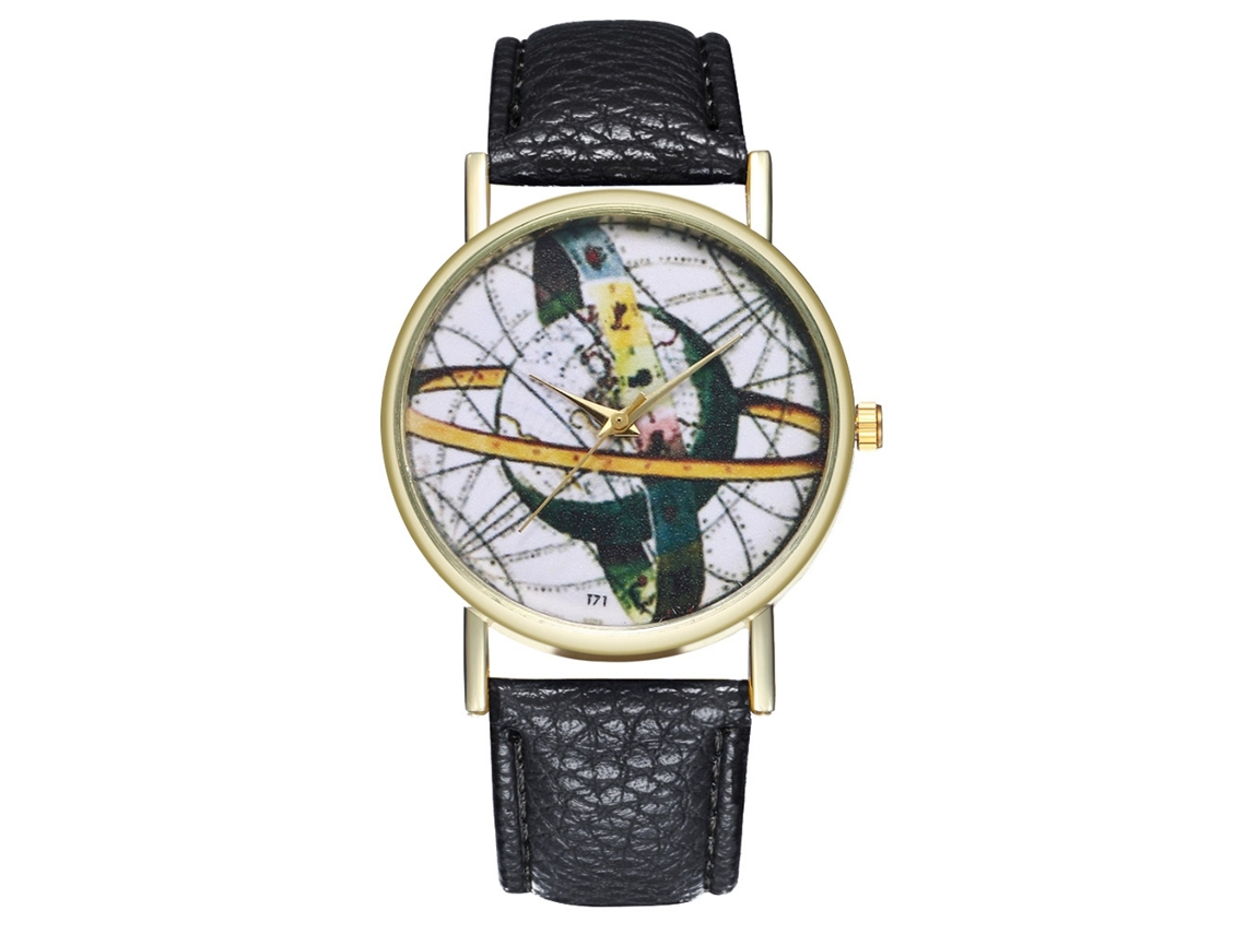 Reloj De Pareja Unisex Zhoulianfa De Cuarzo Con Correa De Pu Negro